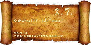 Kukorelli Tímea névjegykártya