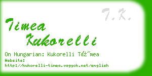 timea kukorelli business card